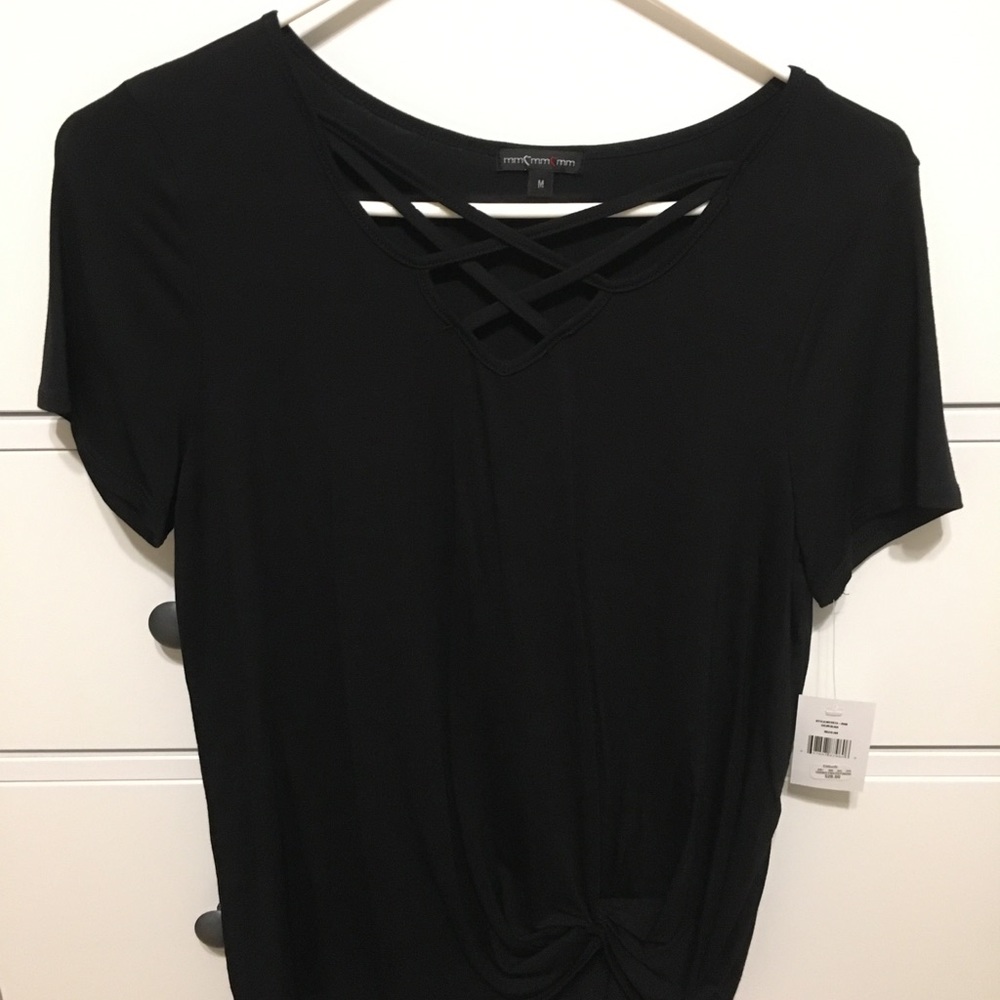 Miu Miu Black Tie Front shirt